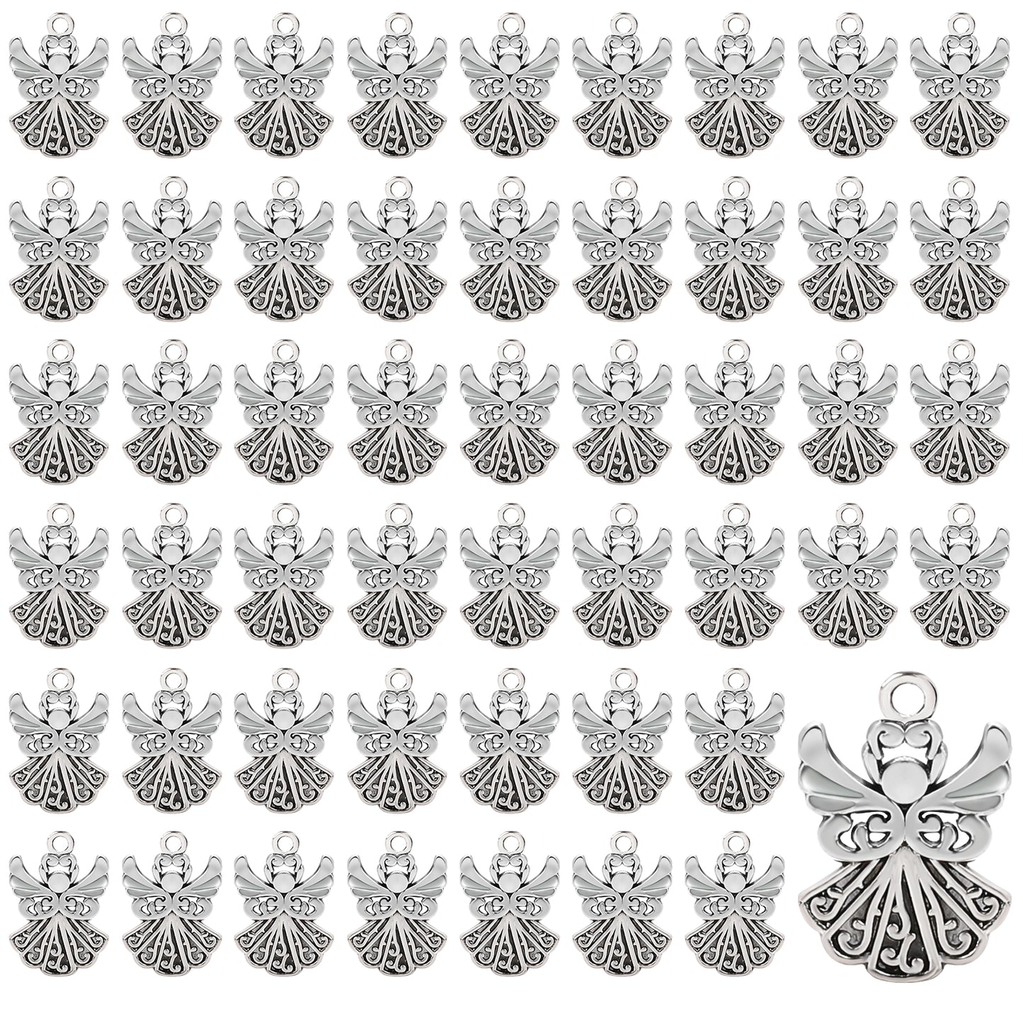 Sliverdew 50pcs zinc alloy angel pendant