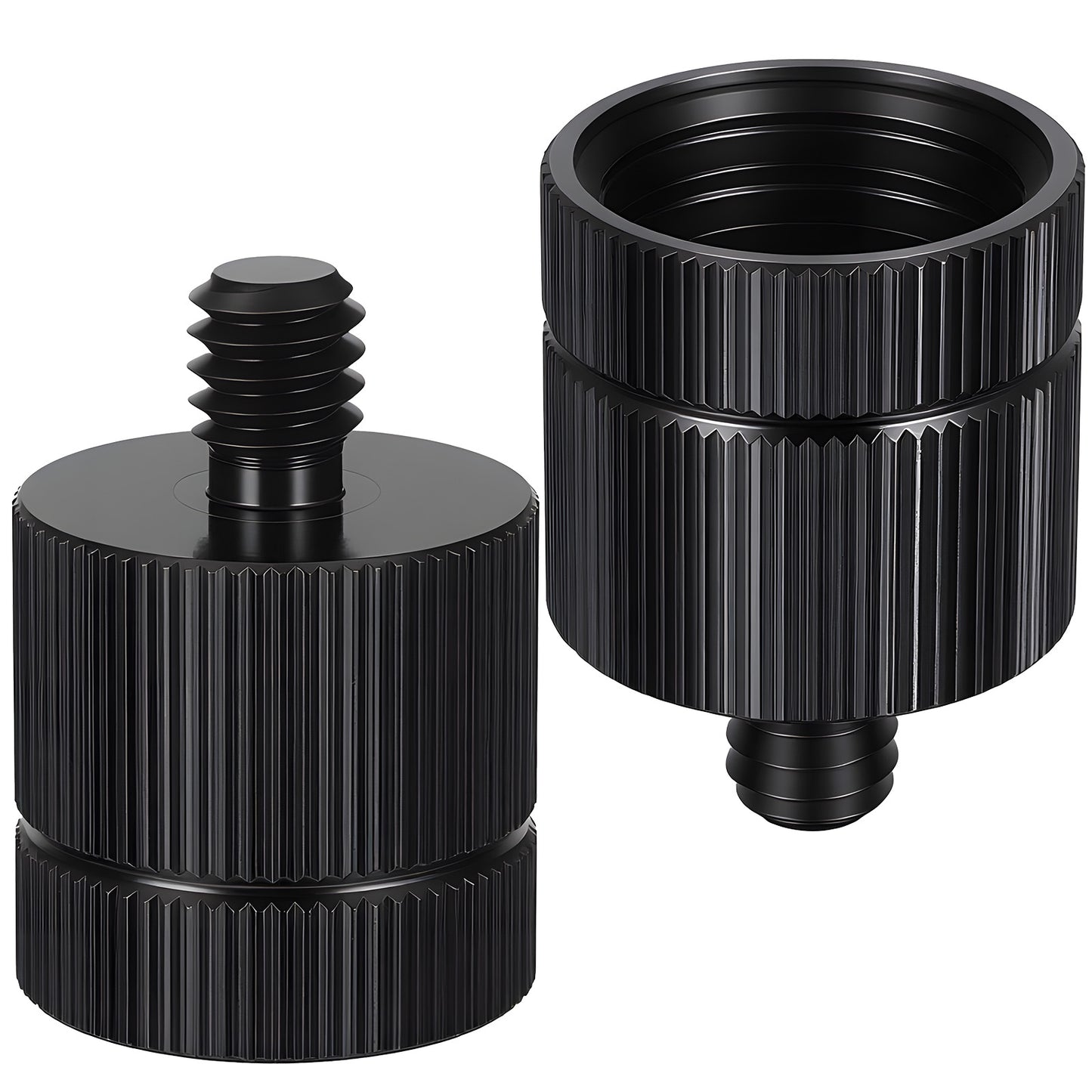 2 PCS Tripod Adapter Laser Level Tripod Conversion Adapter 5/8-11 Female to 1/4 Male, Camera Tripods Adapters, Mic Screw Adapters for Photography Equipment(Black)