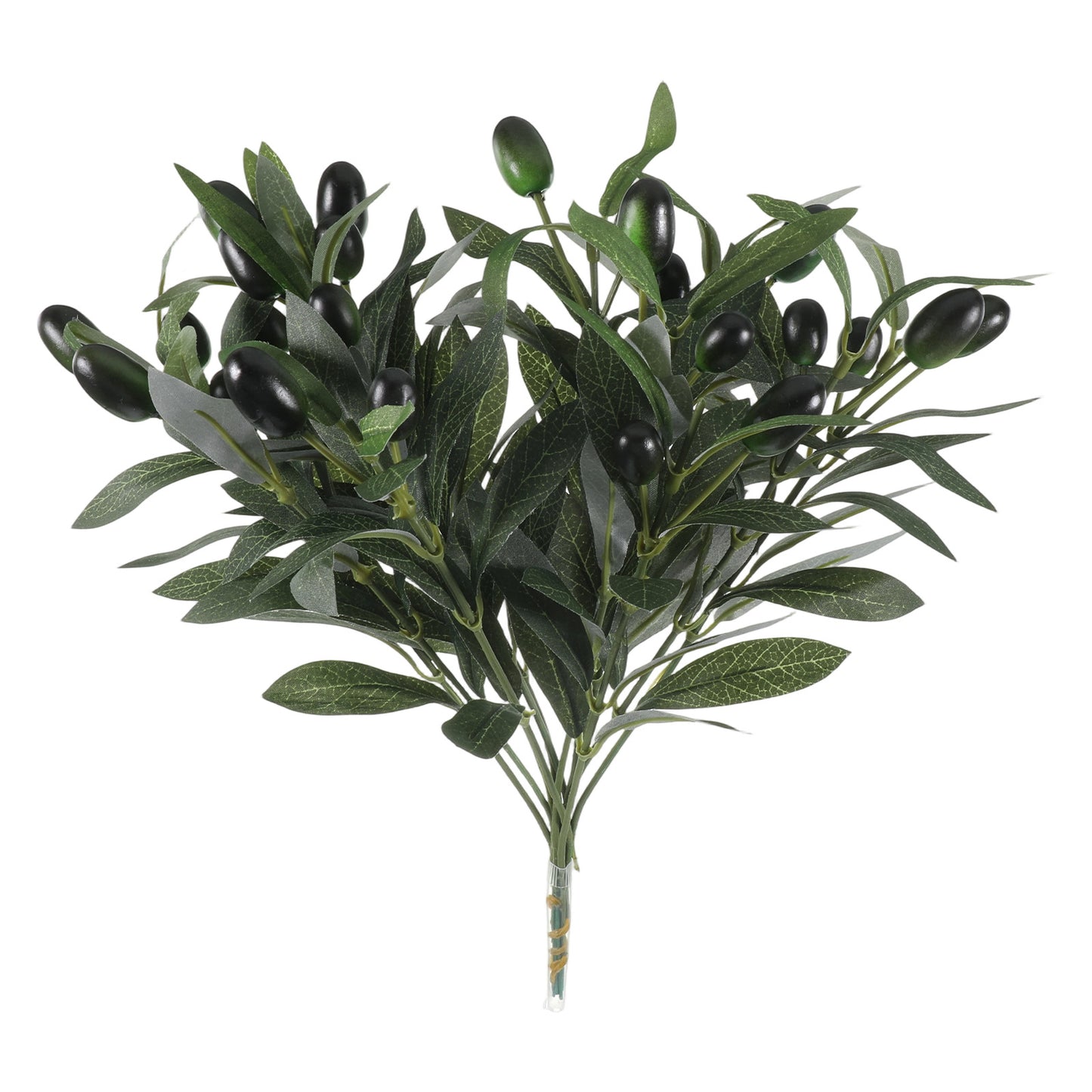 FdcLixuvol 12 Pcs Olive Branch 11.8Inch Artificial Plants Greenery Stems Faux Olive Branches for Vase Green Leaves Fruits for Centerpieces Home Office Decor Wedding Greenery Party Decor