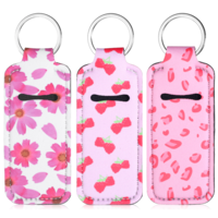 Styquenzer 3 PCS Lip Balm Holder Keychain, Cute Pocket Lip Balms Holders Keychains Potable Holders Gloss Balm Holder Keychain Gloss Keychains Backpack Purse Accessories for Women