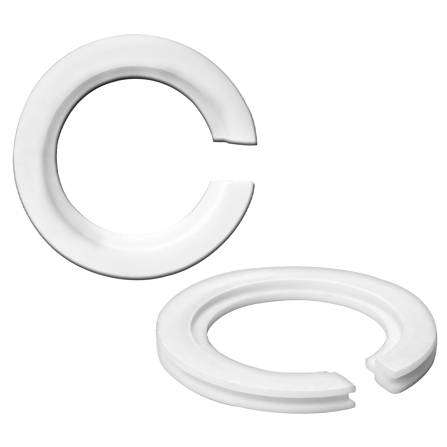 Vin Beauty Lampshade Reducer Ring, 2 Pack E27 to E14 Adapter Rings, Plastic Light Shade Reducer Ring Converter Washer, Round, White