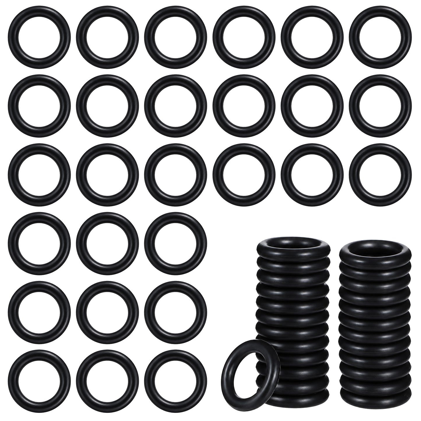 40pcs Pressure Washer Quick Connect O Rings 1/4 Garden Hose O Rings Rubber Pressure Washer O-Rings for 1/4" M22 Quick Coupler, High Temperature Water Hose Rubber Seal Ring for Faucet Garden Water