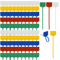 100 Pcs Plastic Shipping Tags Waterproof Self Locking Nylon Writable Marker Ties Multi-Color Hanging Tags Luggage Identification Tags Seal Tags Zip Tie for Keys Luggage Logistic Retail Inventory
