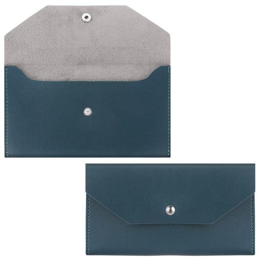 1pcs Blue Leather Cash Envelope Wallet Leather Money Wallet Organizer for Cash Reusable Money Bag Pouch PU Leather Cash Waterproof Slim Budget Envelope for Money Receipt Cash Budget Holder