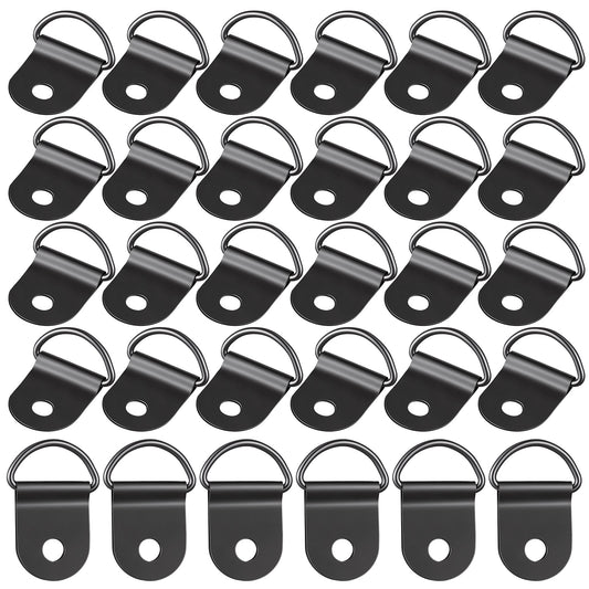 30Pcs Black D Ring Tie Down Anchor Heavy Duty Steel Anchor Points