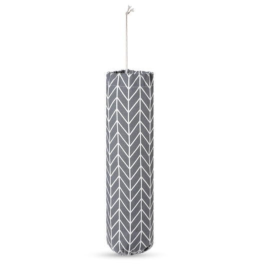 Plastic Bag Holder, Wall Mount Grocery Bag Holder Shopping Bags Storage Organizer Washable Door Hanging Trash Bags Holders Dispenserfor Home Kitchen Cabinet Travelling (Grey)
