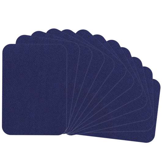 12 Pcs Iron on Repair Patches Polyester Fabirc Mending Patches Self-Adhesive Patch for Clothing Pants Dress Shirts Coats Jeans and More (9.5 cm x 12.4 cm, Navy)