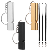 3 Stück Emergency Whistles with Lanyard Outdoor Double Hole Sports Whistles Referee Whistle Lifeguard Safety Whistle Loud Survival Whistle for Outdoor Sports Hiking Kayaking Sports Competitions