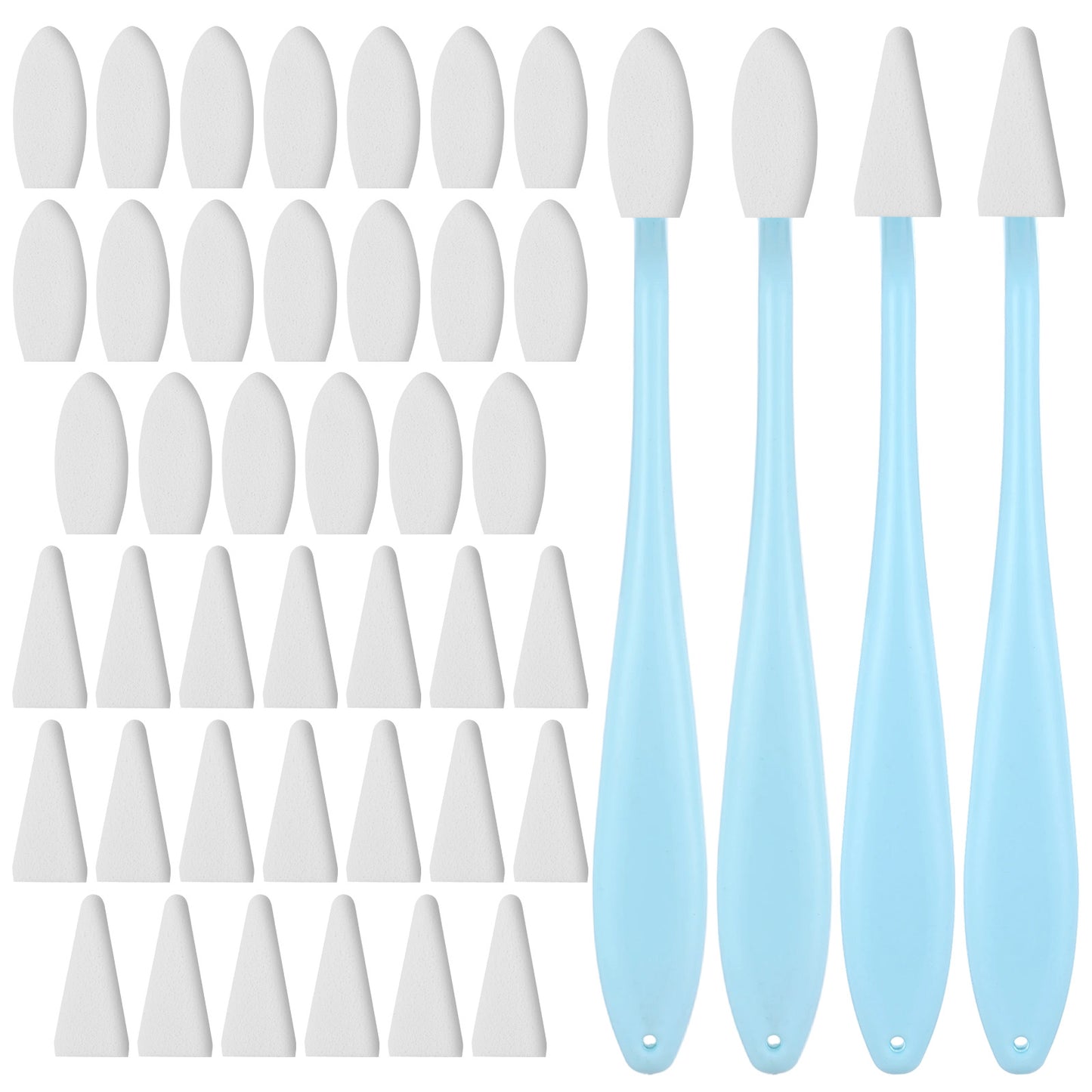 4 Pcs Sketch Wiper with 40PCS Sponge Heads, Sketch Trimmer Erase Sponge Wiper, Sponges Blending Stumps for Drawing, Art Blenders Set, Paper Art Blenders Sketches Trimmer for Artists, School Student