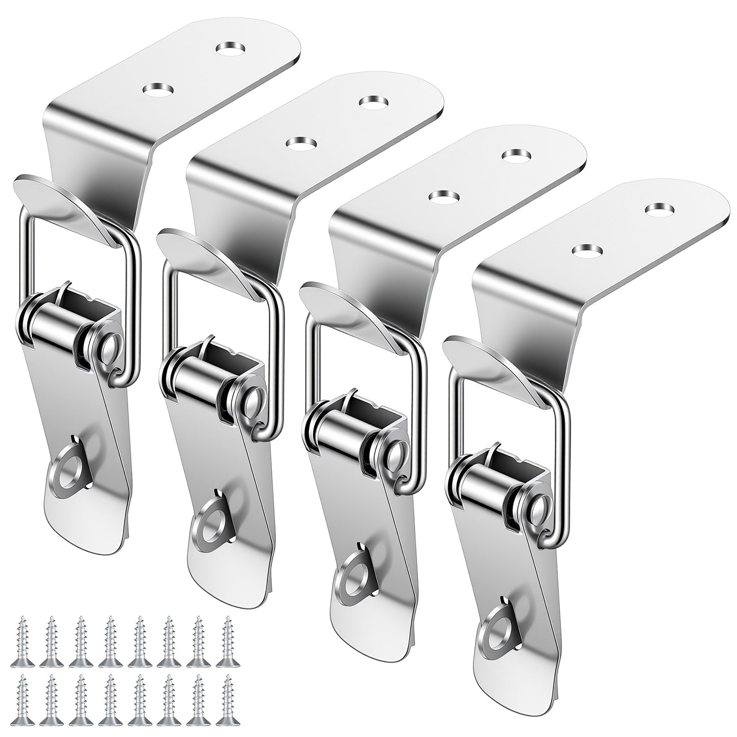 90-Degree Angle Latch 4 Pcs Stainless Steel Spring Loaded Toggle Latch with Screws