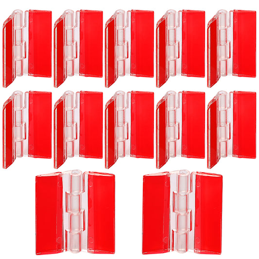 12 Pcs Acrylic Hinge Clear Acrylic Mini Hinge Transparent Plastic Continuous Piano Hinge Self-Adhesive Folding Hinge Tools for Cabinet Drawer Furniture DIY Display Stand 45x35 mm