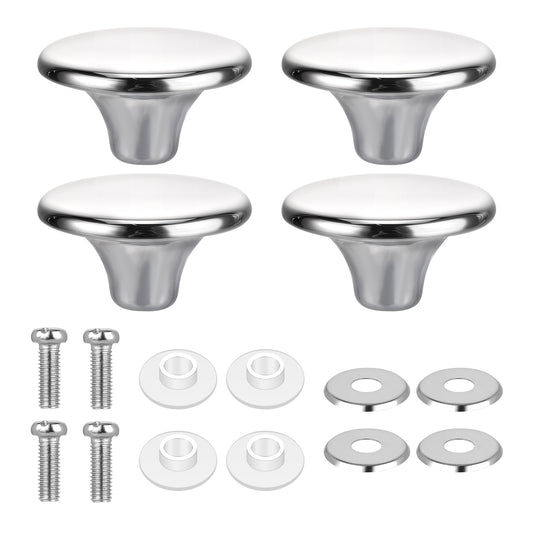 Dutch Oven Knob, Stainless Steel Replacement Knob Pot Lid Handle Compatible with Le Creuset, Aldi, Lodge and Other Enameled Dutch Oven, Silver, 4 Sets