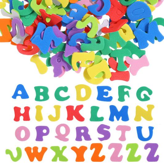 260pcs Foam Letter Stickers for Craft Letter Stickers, Colorful Adhesive A-Z Alphabet Letters Foam Sticker, 10 Colors Alphabet Sticker Supplies for DIY Classroom Craft Birthday Party Decorations