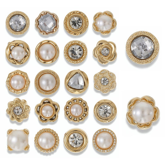 20 PCS Women Shirt Brooch Pins, Removable Replacement Safety Button No Sew Invisible Buttons Pearl Brooch Button Anti Exposure Fixed Brooches Cover up Buttons for DIY Bag, Cardigan, Dress, Clothes