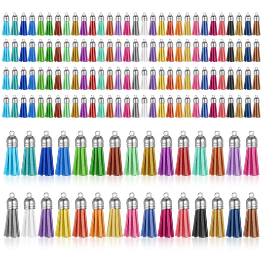120pcs Keychain Tassels Leather Keychain Tassels Bulk Tassel for Jewelry Making Keychains Charms Colored Tassel for Crafts, Acrylic Blanks, Earrings, Bracelets and Jewelry Making (30 Colors)