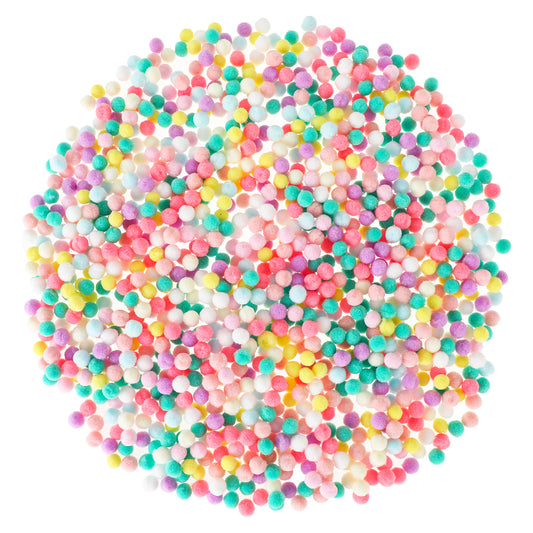 2000 Pcs Pom Poms for Crafts 1cm Assorted Pompoms Multicolored Fuzzy Pom Poms Ball for DIY Art Craft Supplies, Mini Pom Poms for Craft Making Decorations