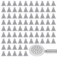 80Pcs Shower Head Nozzles Replacement Shower Head Replace PartsShowerhead Spray Hole Silicone Nozzle for Shower Head Universal Sprinkler Spout Round Nibs for Shower Hole