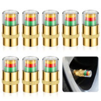 8 Pcs Tire Pressure Monitoring Valve Car Tire Pressure Monitor Valve Stem Caps 2.4Bar 36 PSI Tires Pressures Sensor Indicator Pressures Monitor Stem Covers with 3-Color Eye Alert Easy to Read