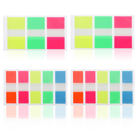 320 Pcs Sticky Index Tabs Page Flags Fluorescent Pop Up Note Flags 2 Sizes Book Tabs Colored Page Markers Writable Note Flags Tabs Flags Stickers for Notebooks