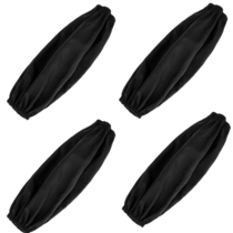 2 Pair Waterproof Arm Sleeves Covers Oilproof Sleeves for Arms PU Oversleeves Protector for Arm Forearm Protector Work Sleeves with Elastic Cuffs for Cleaning Fish Dish Washing Gardening(Black)
