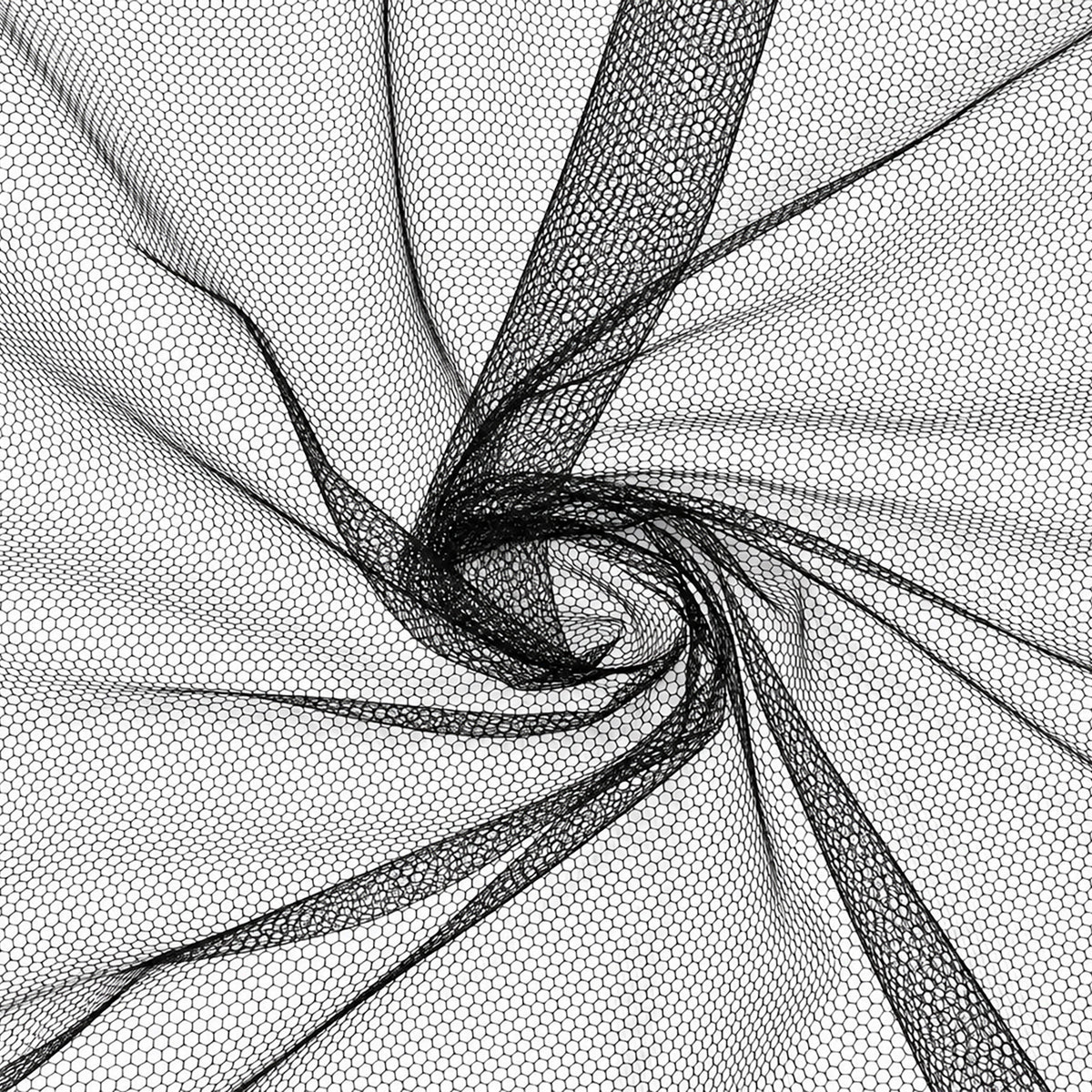 78.7" x 59" Black Mesh Fabric Soft Mesh Netting Slightly Stretchy