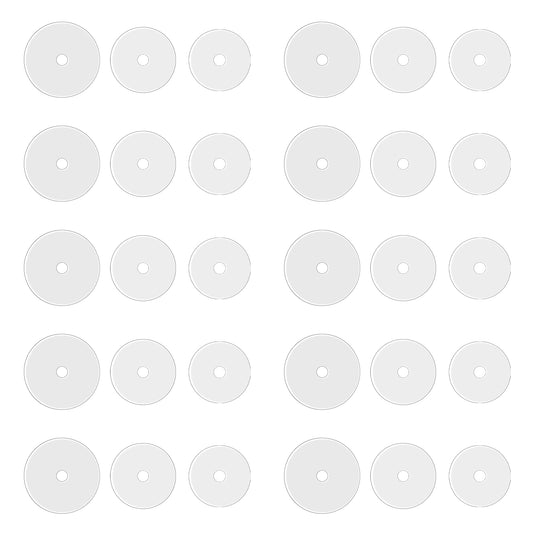 Clear Piercing Disc for Piercing Bump Silicone Healing Non Pull Piercing Discs Pressure Silicone Earrings Clear Disc Pads for Keloids Healing Pads Belly Button Piercing Kit, 30Pcs 5mm/7mm/9mm