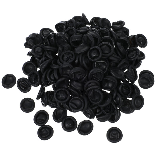 400 PCS Latex Finger Cots, Finger Gloves Disposable Fingers Condoms, Rubber Fingers Protectors Keeping Dressing Dry and Clean for Electronic Repair, Handmade, Industrial Apply, Black