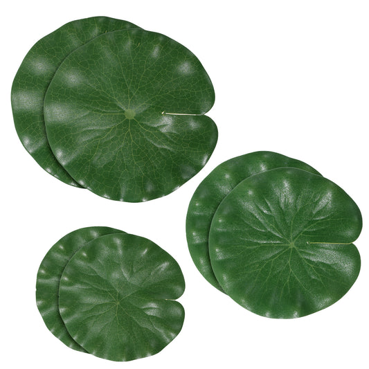 Vin Beauty 6 Pcs Artificial Lily Pads, Realistic Lily Pads Leaves, Floating LilyPad, Artificial Floating Foam Lotus Leaves, Water LilyPad Leave Pond Decor for Pond Pool Koi Fish Garden Decoration