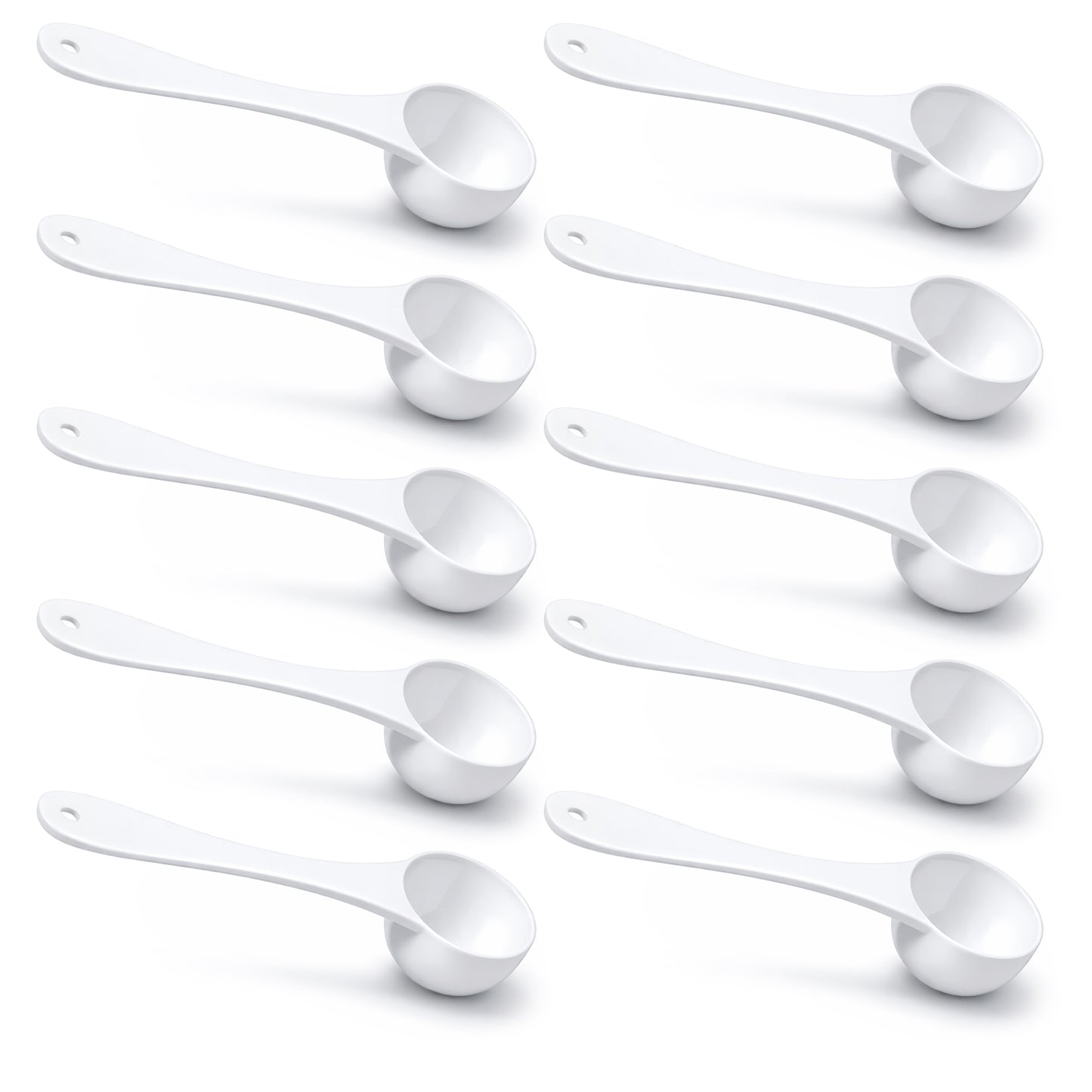 10 Pcs 5g Teaspoon Measuring Spoons, PP Yeast Spoon White Measuring Spoons Plastic for Tea Sugar Milk Coffee and Baking