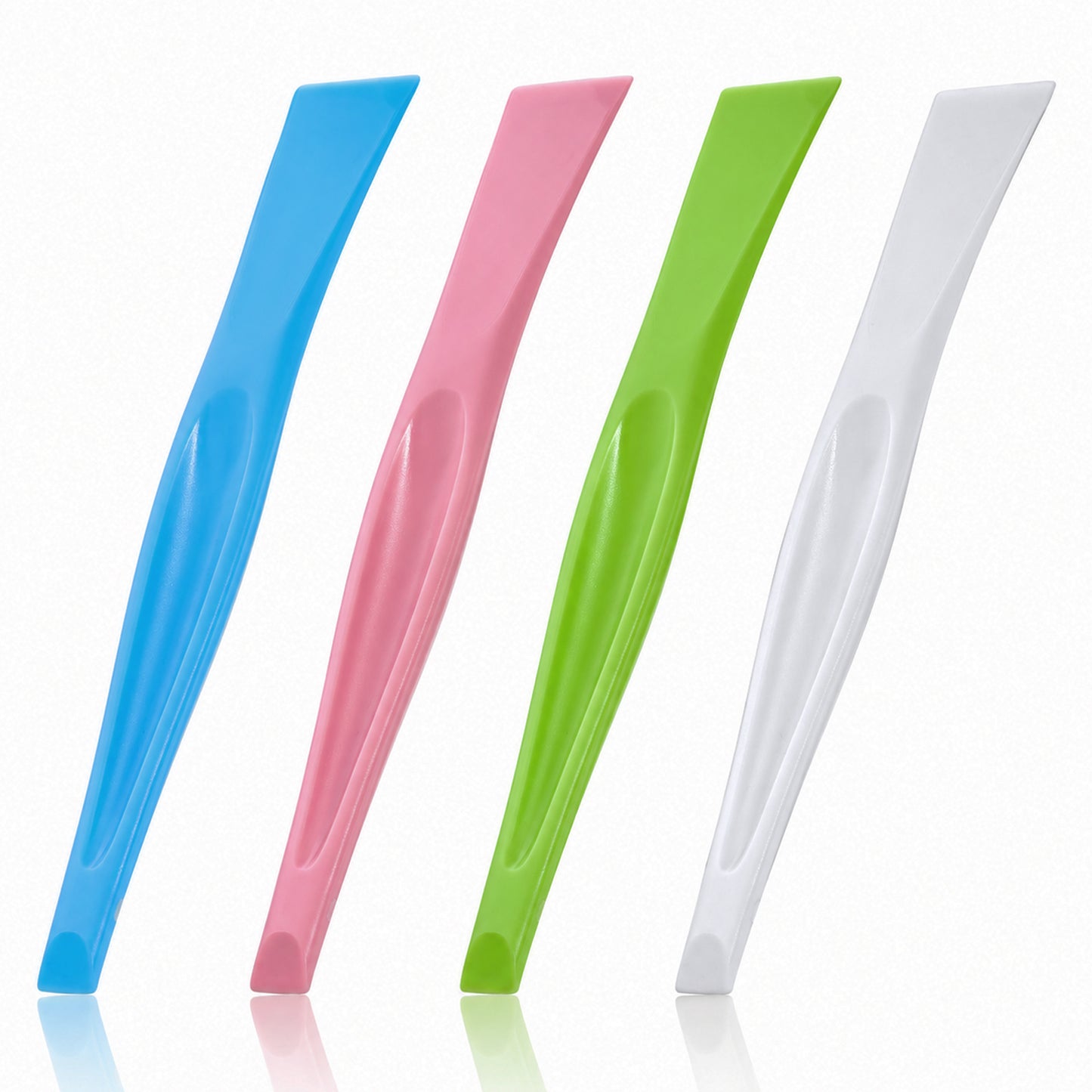 4 Pcs Multipurpose Plastic Cleaning Scraper No-Scratch Sticker & Label Remover Tool Hard Plastic Scraper for Kitchen Oil Stain Dirt Paint Removal