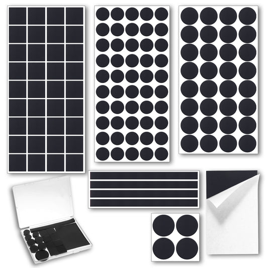 132 PCS Non Slip Self-Adhesive Silicone Cuttable Furniture Pads, Self Stick Non Slip Furniture Pads Anti-Slip Mat Self-Adhesive Set Anti-Sliding Anti-Scratch Rubber Floor Protectors for Appliances