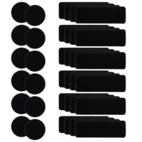 36PCS Shoe Patches for Holes, Black Shoe Heel Repair Patches Self-Adhesive Repair Patch Shoes Prevention Toe Heels Hole Rectangular Round Form Shoes Repairs Kits Tape Pads for Sneakers, 2 Styles