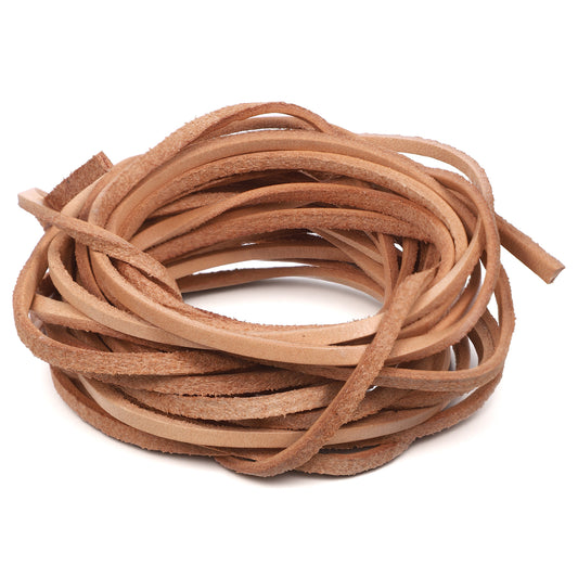 3mm Flat Leather Cord 5 Metres Leather Strips for Crafts Leathers Shoe Laces Leathers Lanyard for Jewelry Making Crafting Braided Necklace and Boot Laces