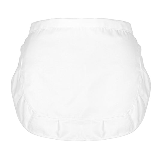 Psyqtsuary Half White Apron, Maid Costume Aprons, Adjustable Frilly Waiter Apron, Women Cosplay Waist Aprons, for Kitchen Cooking Baking Restaurant Hotel Coffee Shop