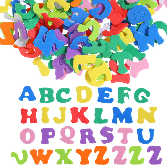 260pcs Letter Stickers Foam Letter Stickers, Colorful Adhesive A-Z Alphabet Letters Foam Stickers, 10 Colors Alphabet Stickers Craft Supplies for DIY Classroom Craft Birthday Party Decorations