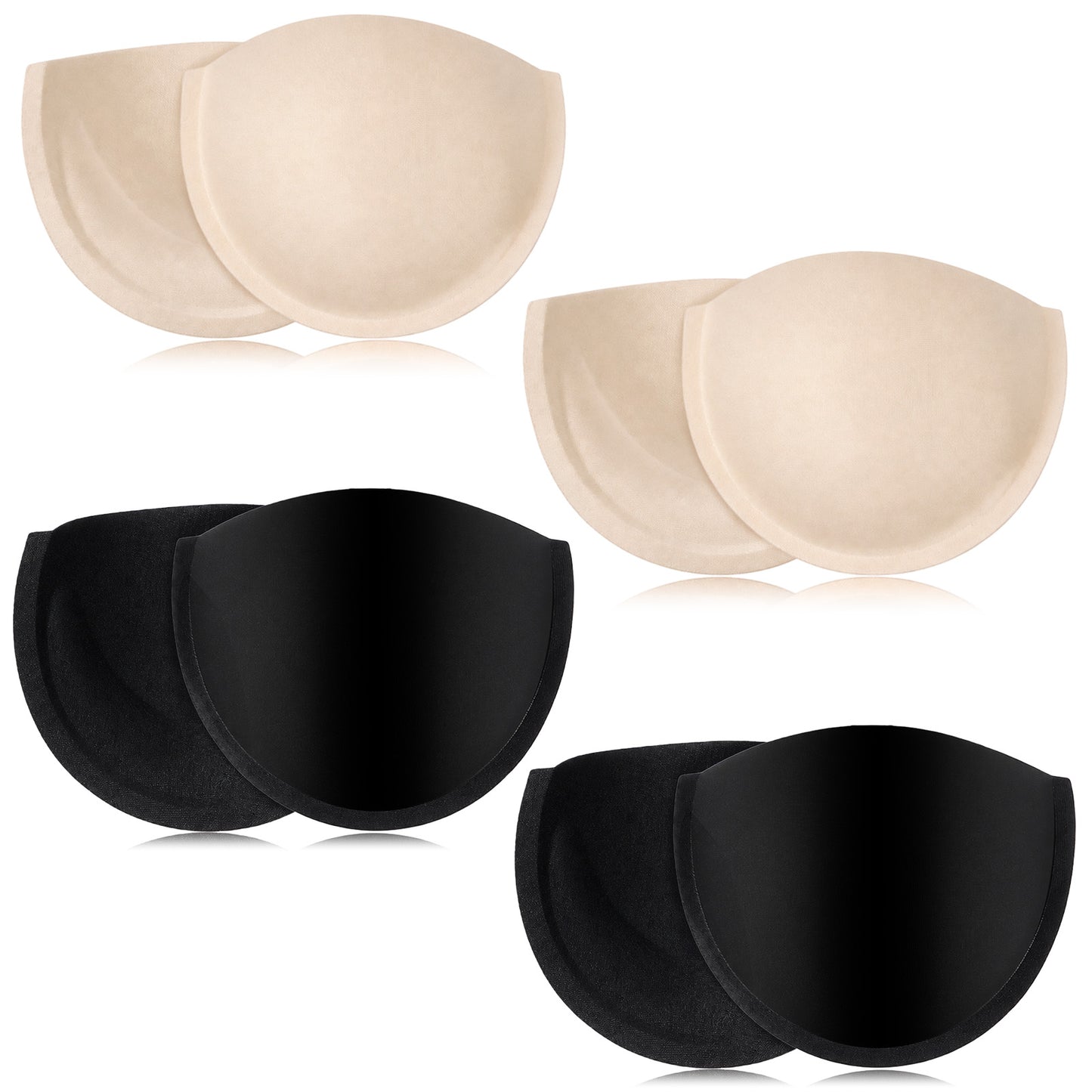 Viliqiou 4 Pairs Sports Bra Pads Inserts, Removable Bra Pad Inserts