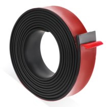 Rubber Strips with Adhesive Backing, 1" Wide x 2 mm Thick x 6.5' Long Solid Rubber Seal Strip Neoprene Rubber Tape Roll for DIY Gaskets Pads Seals Crafts Protection Warehouse Flooring Rubber Strips