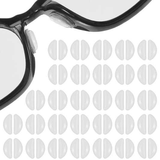 30 Pairs Eyeglass Nose Pads, Anti Slip Adhesive Silicone Pads for Glasses Clear Non Slip Glasses Grips with Sticky Backing, Ultra Thin Comfortable Cushion for Sunglasses Plastic Frames (3.5mm)