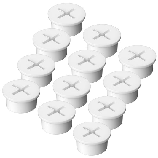 12 Pcs Cable Cord Grommet 3/4" White Desk Grommets Silicone Cable Grommet Flexible Wire Rubber Grommets Wire Hole Cover Easily Solve Cables Management Issues for Table Office Home