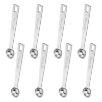 8Pcs 1/4 Teaspoon (1/4tsp, 1.25 Ml, Tad) Single Teaspoon Measuring Spoon Stainless Steel Measure Spoons Only