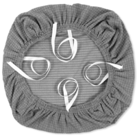 Trinkrittey Stretchable Office Chair Seat Cover, Elastic Slipcover with Tie Straps, Waterproof and Machine Washable, fits 17.7"-21.7" Seats, Grey