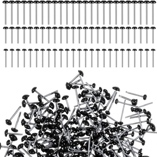 Safety Eyes for Crochet Toys, 150PCS Glass Eyes for Crafts 2/3/4mm Small Eyeballs Black Beans Needle Type Glass Eye Doll Eyeballs for DIY Bear Plush Animal Puppet Needle Felting Dolls Sewing Crafts
