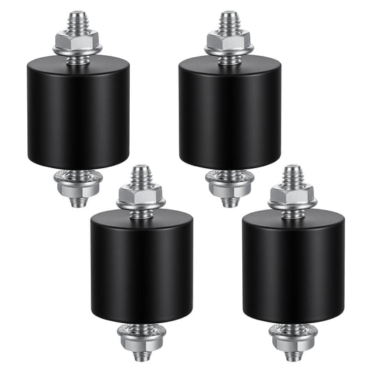 4 Pack 25x25mm M6 Rubber Vibration Isolator Mounts, Rubber Mounts Shock Absorber, Anti Vibration Pads for Fitness Equipment