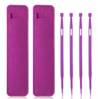 4 Pcs That Purple Thang Sewing Tools Multifunctional Quilting Tools Sewing Stiletto Tool Sewings Quilting Supplies with 2 Felt Storage Pouches for Sewings Craft Projects