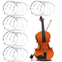 5 Packs Full Set Violin Strings Universal Strings (G-D-A-E) for 4/4 3/4 Size Stainless Core with Ball End