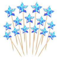 30Pcs Little Star Cupcake Toppers, Glitter Laser Star Cake Topper Decorations, Twinkle Star Cupcake Toppers, Glitter Star for Wedding, Baby Shower, Birthday Party, Independence Day, Mixed Size