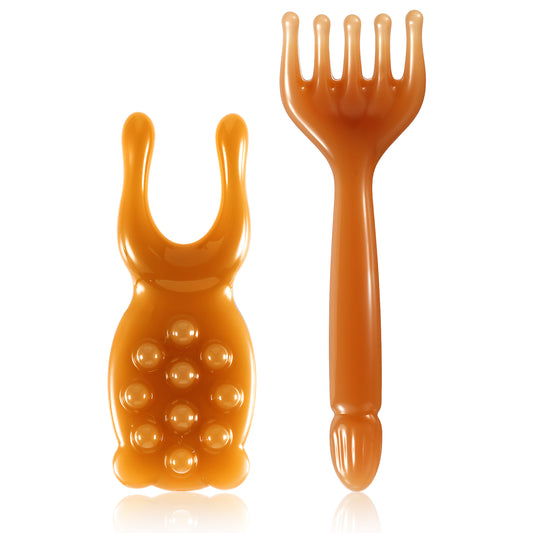 2Pcs Head Massager Scalp Handheld Comb Head Scratcher Manual Hair Scalp Massager Resin Relax Massage Tool Gua Sha Five Claw Scalp Massage Comb Relax Tool for Father's Day Mother's Day Gifts