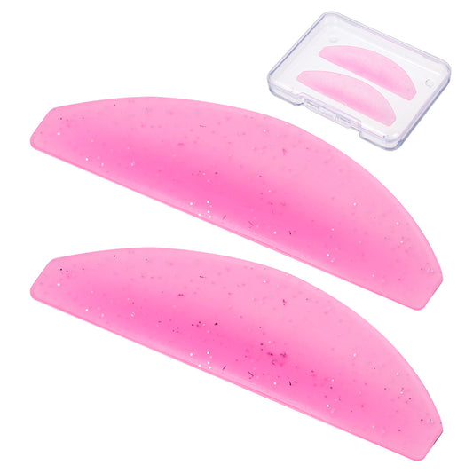 Thin Korean Lash Lift Pad Korean Lash Lift Shields 1mm Ultra Thin Glueless Pads for NO.1 Perm Soften Eyelashes Red Glueless Lashes Lifting Shield with Storage Case for Salon Usage Flatter Rods