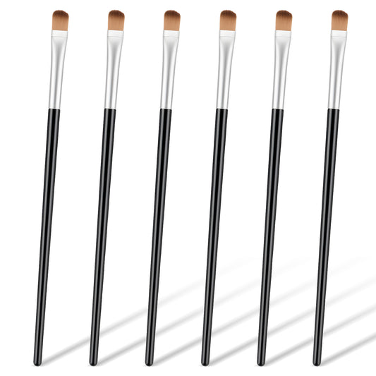 Eye Shadow Brush, 6 PCS Professional Eyeshadow Brushes with Soft Synthetic Hairs, Portable Travel Flat Rounded Eye Makeup Brushes for Women Blending, Diffusing, Concealer and Lipstick