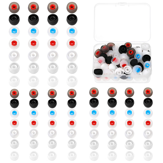 84 PCS Silicone Ear Bud Replacement Pieces Earbuds Ear Tips Replacement Ear Bud Covers S/M/L Sizes Ear Gels Soft Earphones Earbuds Colorful Ear Cushion Ear Bud Tips Replacement Kit